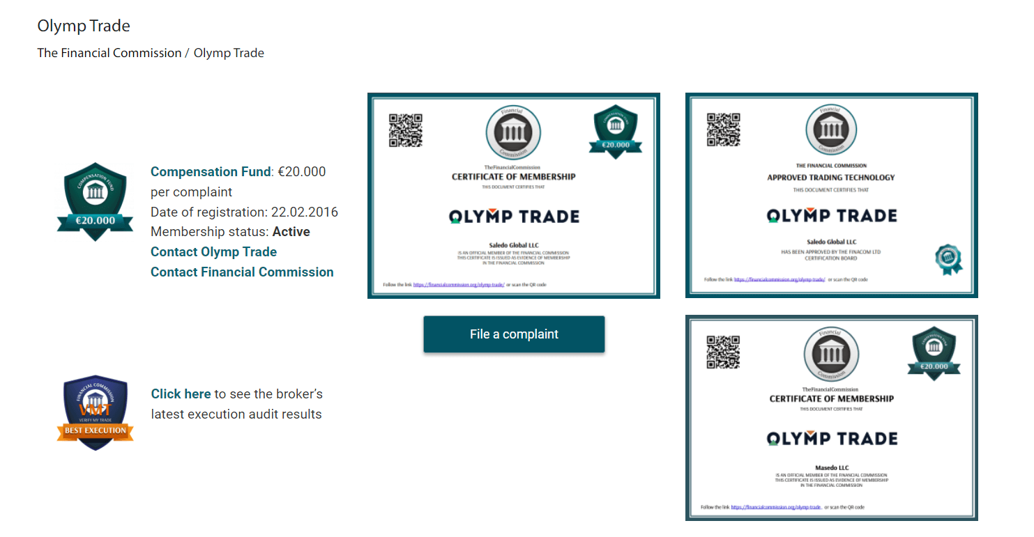 Olymp Trade Platform License and Reliability 1